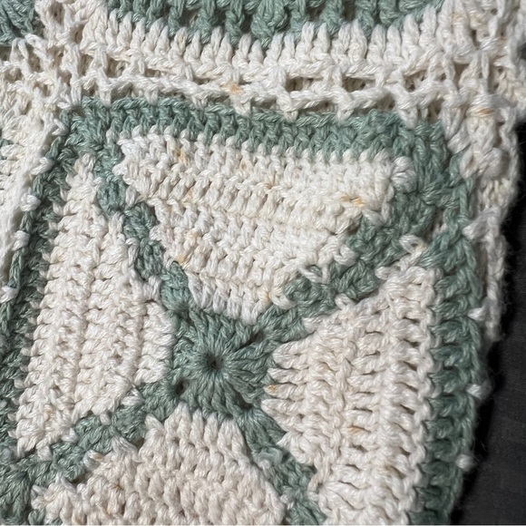 a&m collection vintage sweater Granny Square Vibe Stains Womens Size Medium - Picture 9 of 13